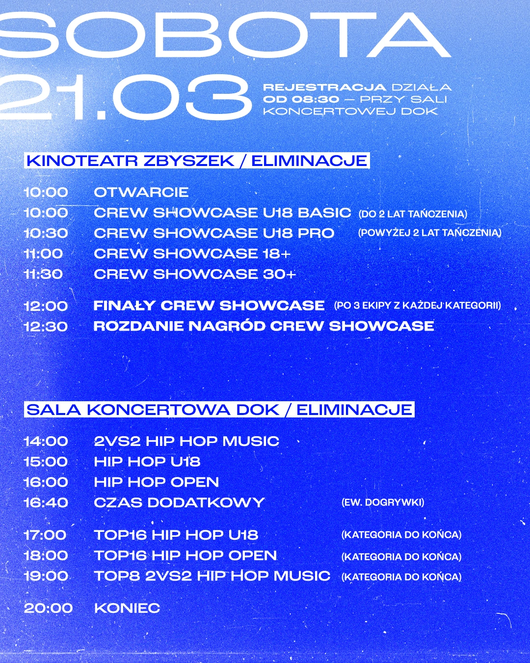 Harmonogram PARADOXTAGE 2026 – sobota